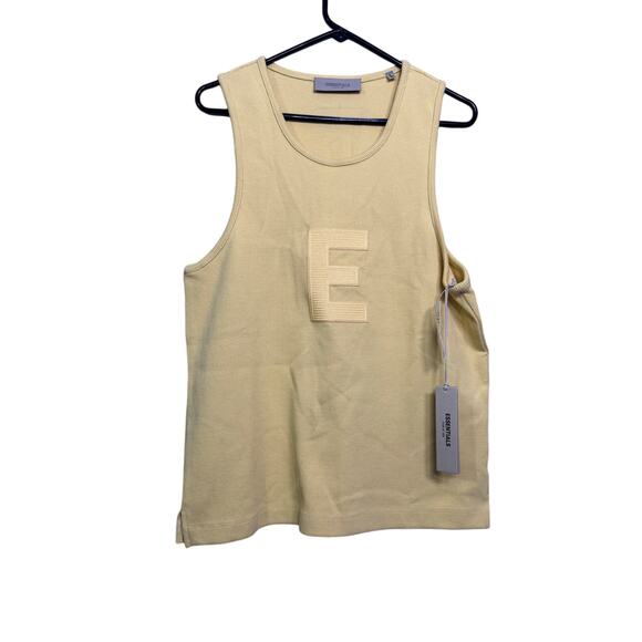 NWT Essentials Fear of God Waffle Knit Tank in Light Tuscan - Picture 1 of 4